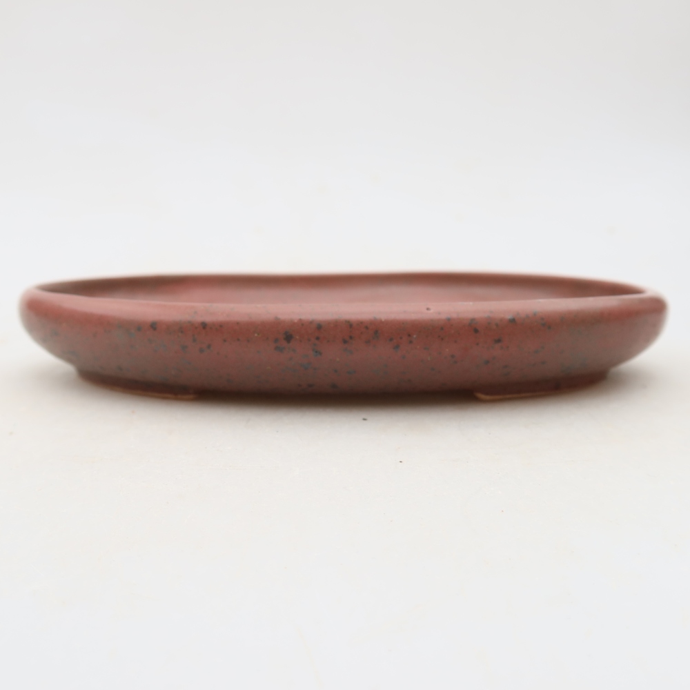 Ceramic bonsai pot, 17 x 12 x 2.5 cm, pink