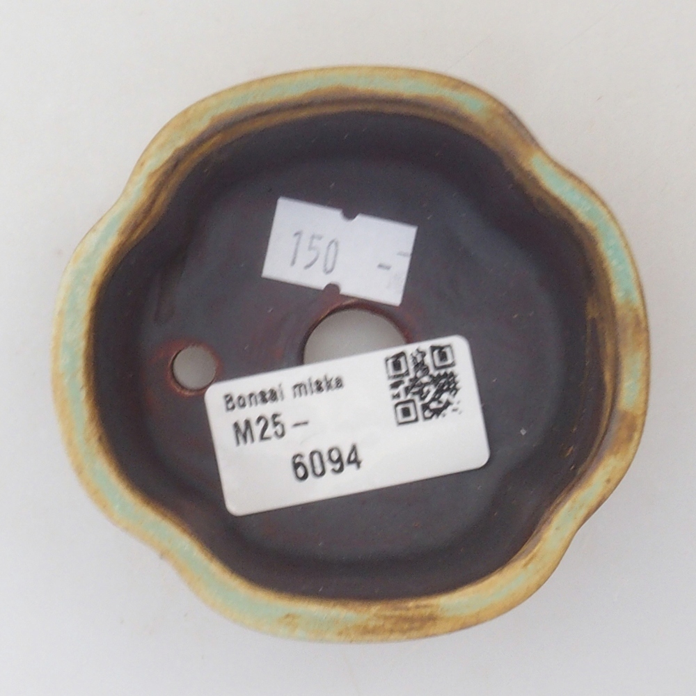 Ceramic bonsai bowl 7,5 x 7 x 3,5 cm, color brown