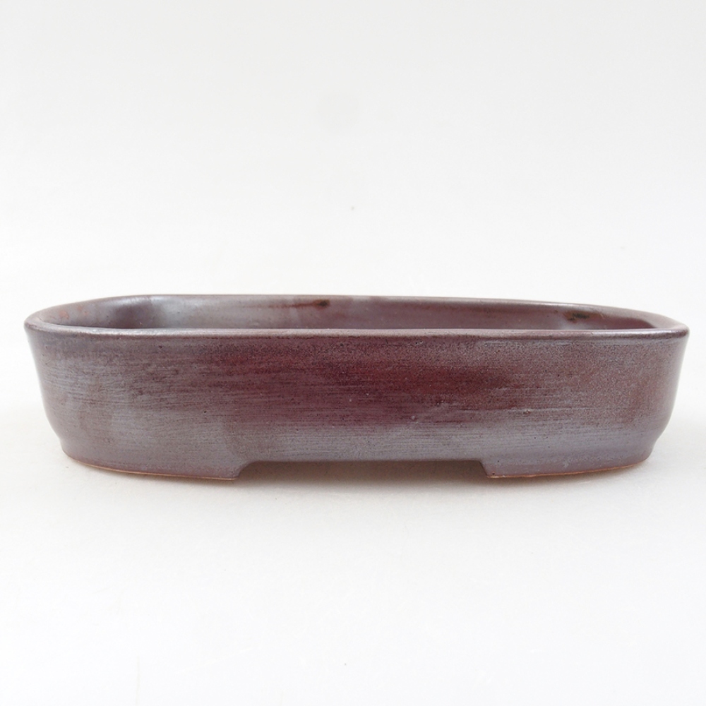 Ceramic bonsai bowl 16 x 11 x 3,5 cm, color brown