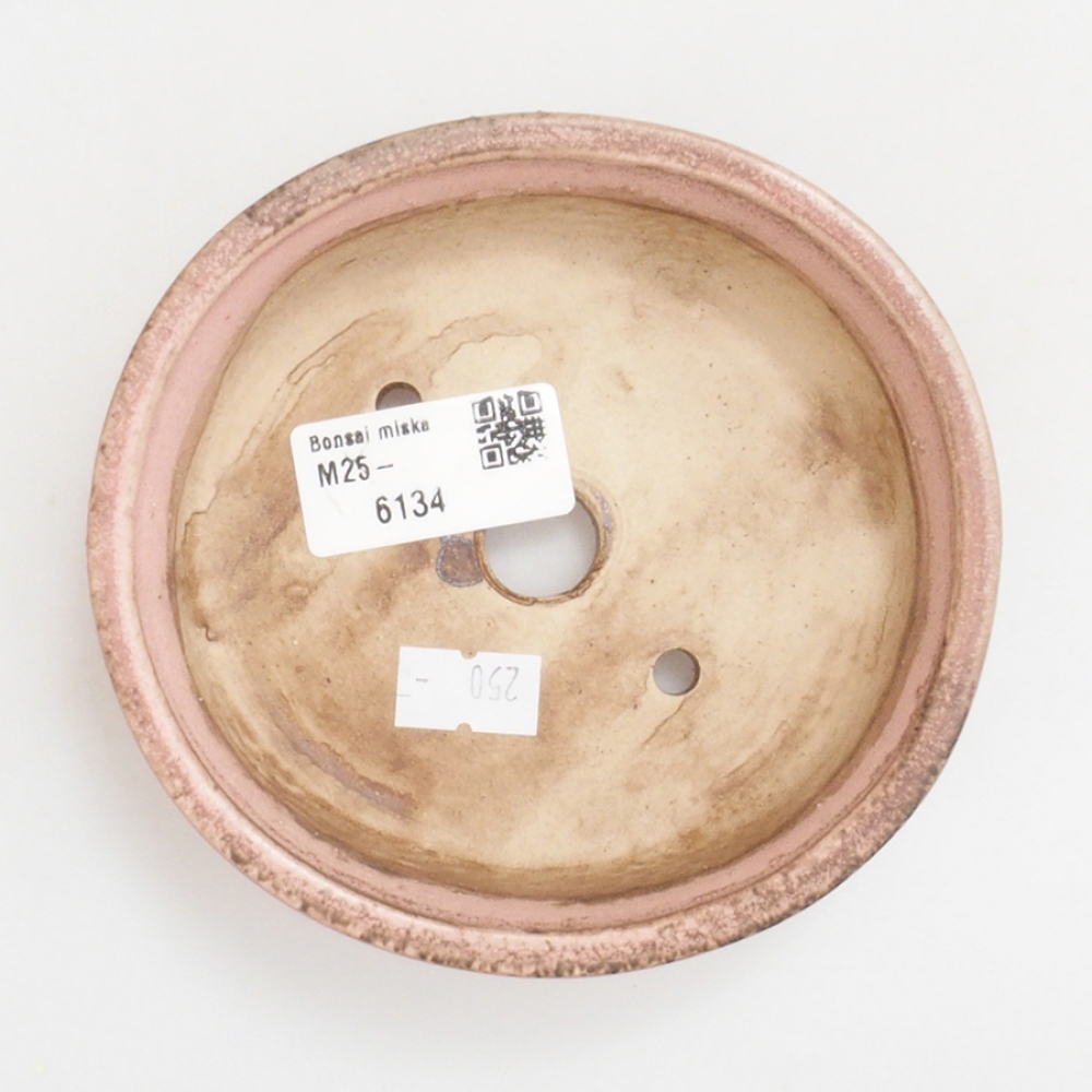 Ceramic bonsai bowl 12 x 11,5 x 3 cm, color pink