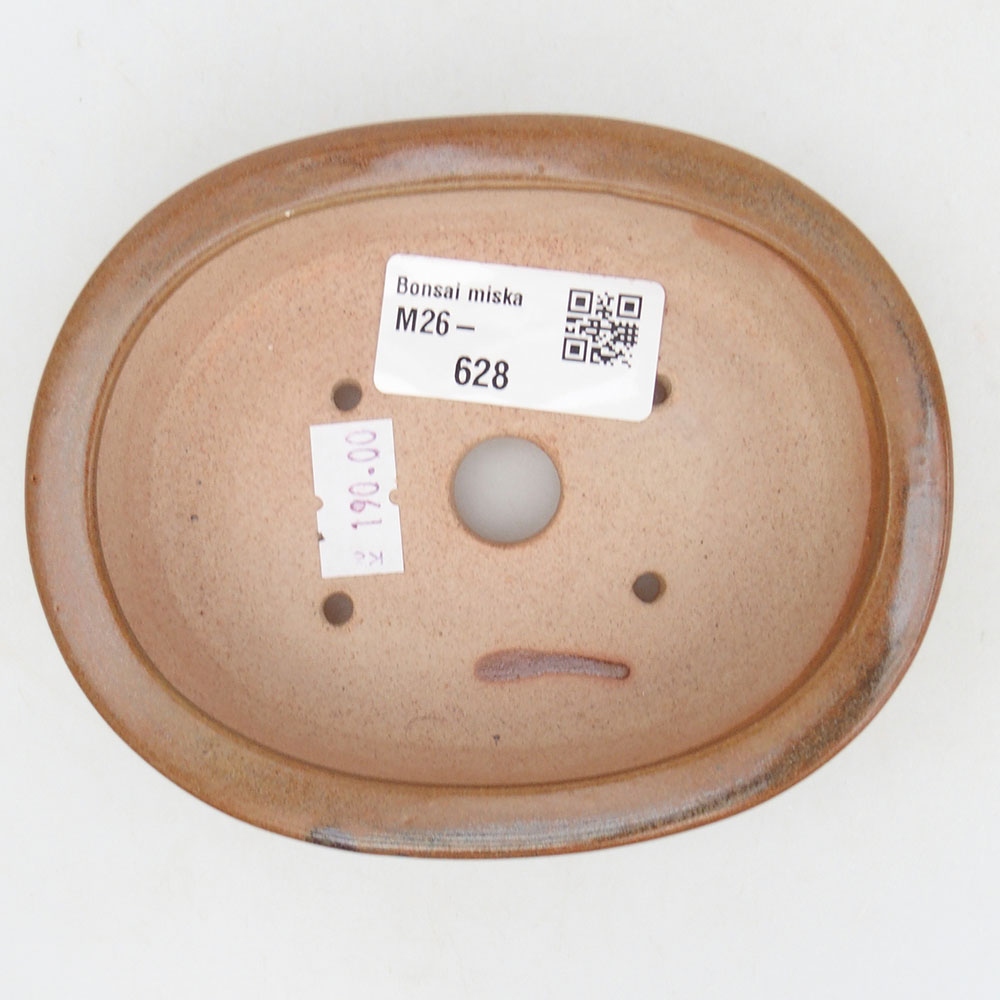Ceramic bonsai bowl 12 x 10 x 3 cm, brown