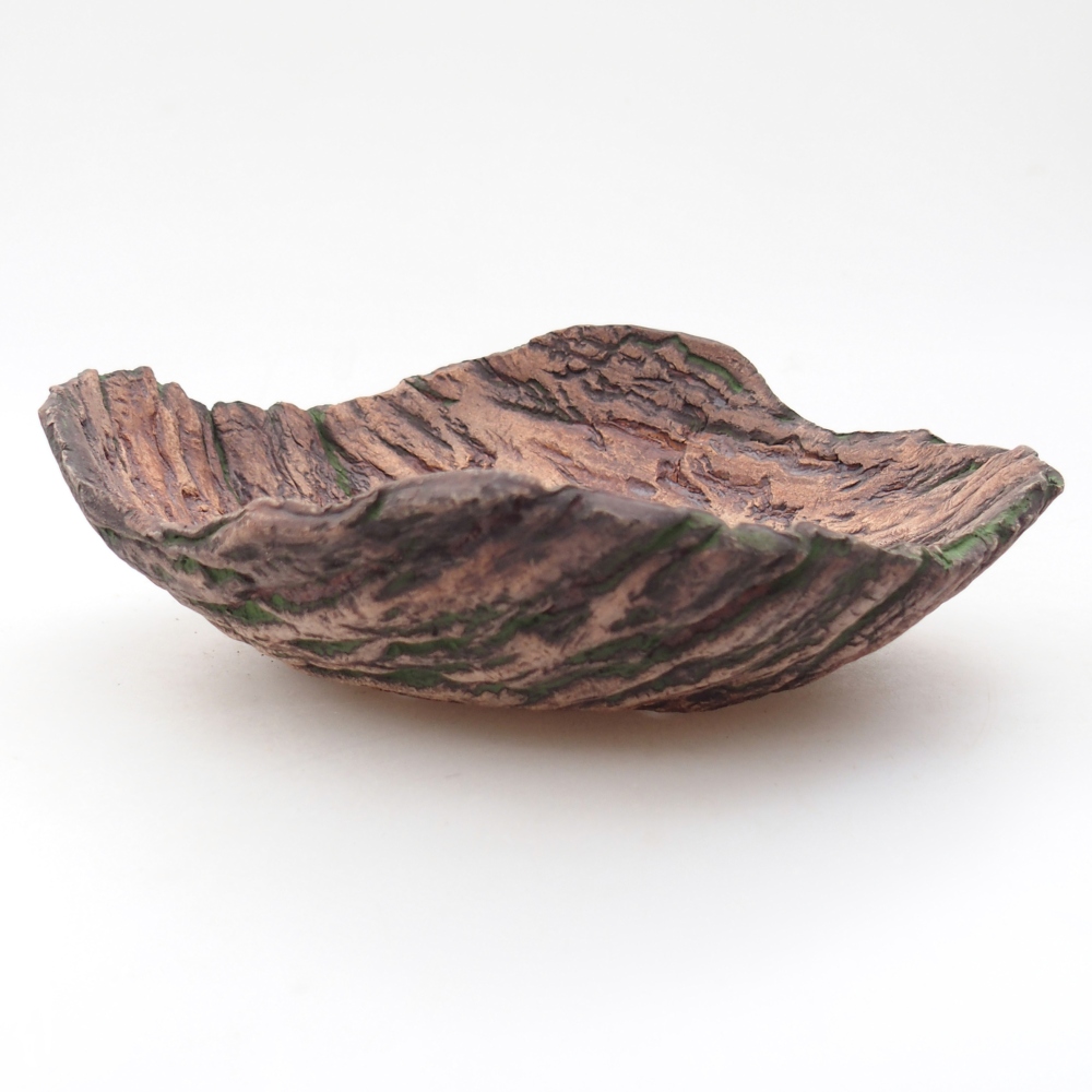 Ceramic Shell 20 x 16 x 6,5 cm , colour green