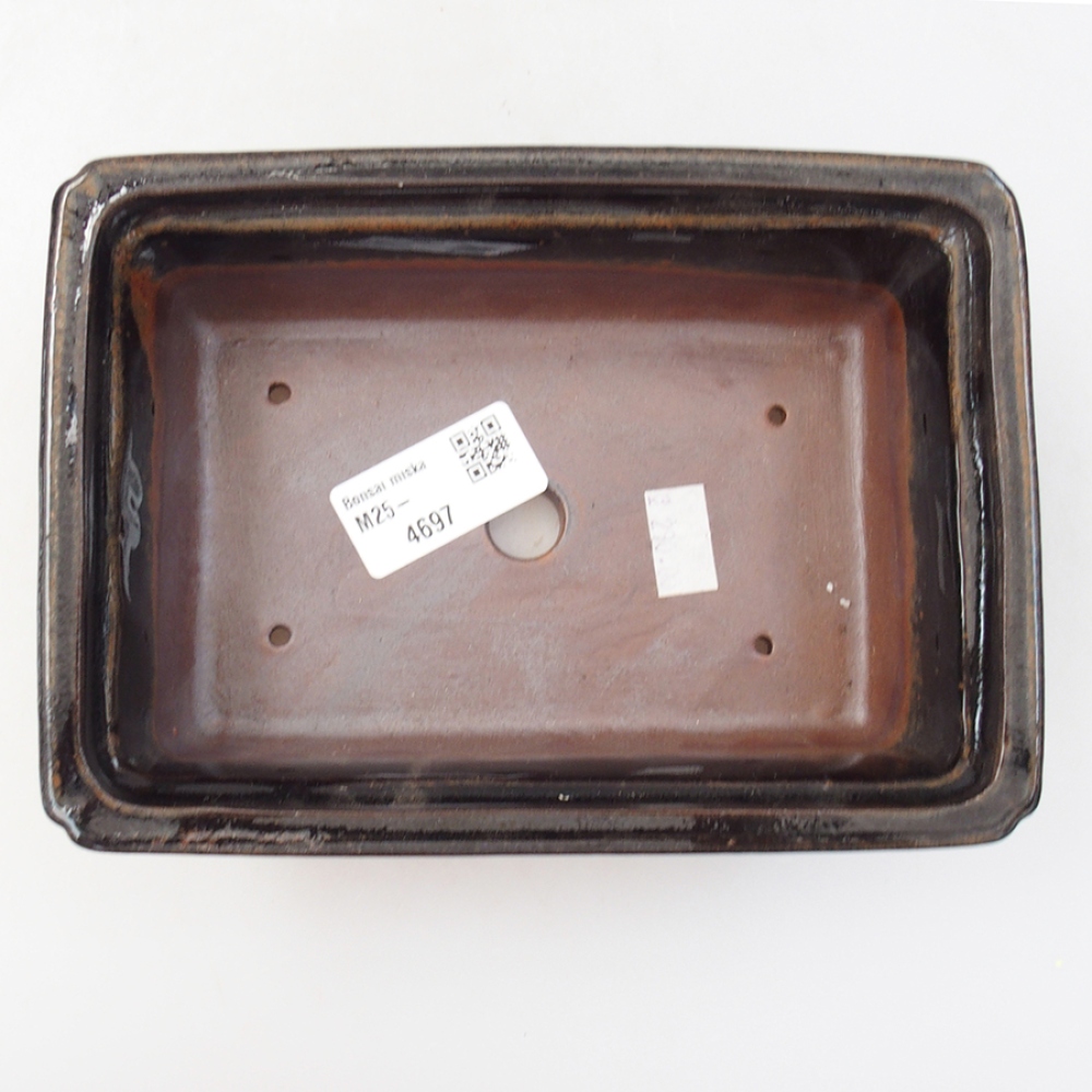 Ceramic bonsai bowl 15,5 x 12 x 5,5 cm, color black