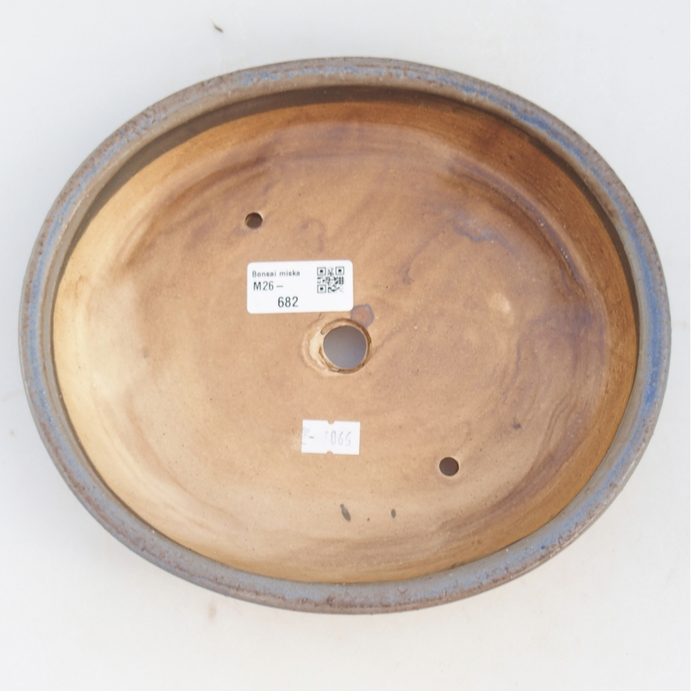 Ceramic bonsai bowl 23 x 20 x 4,5 cm, colour blue