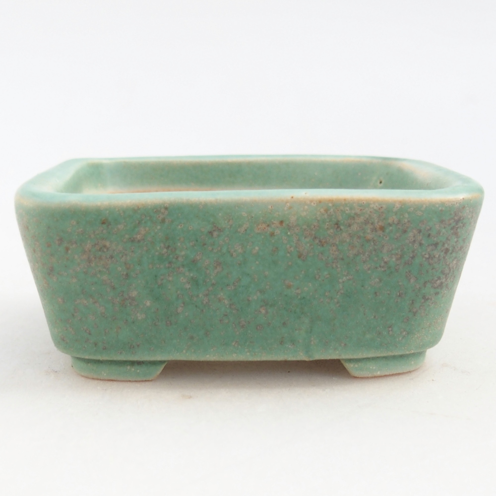 Ceramic bonsai bowl 8 x 7 x 3,5 cm, green