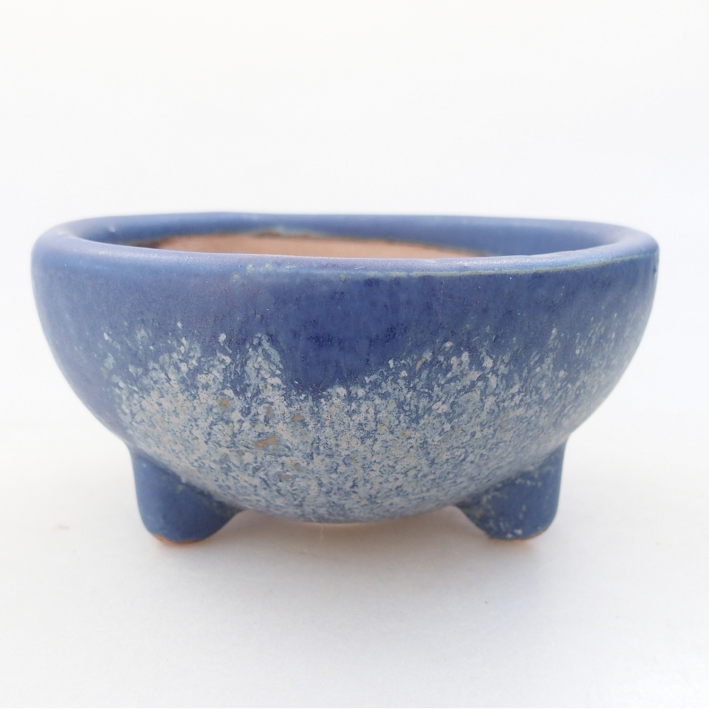 Ceramic bonsai bowl 9,5 x 9,5 x 5 cm, colour blue