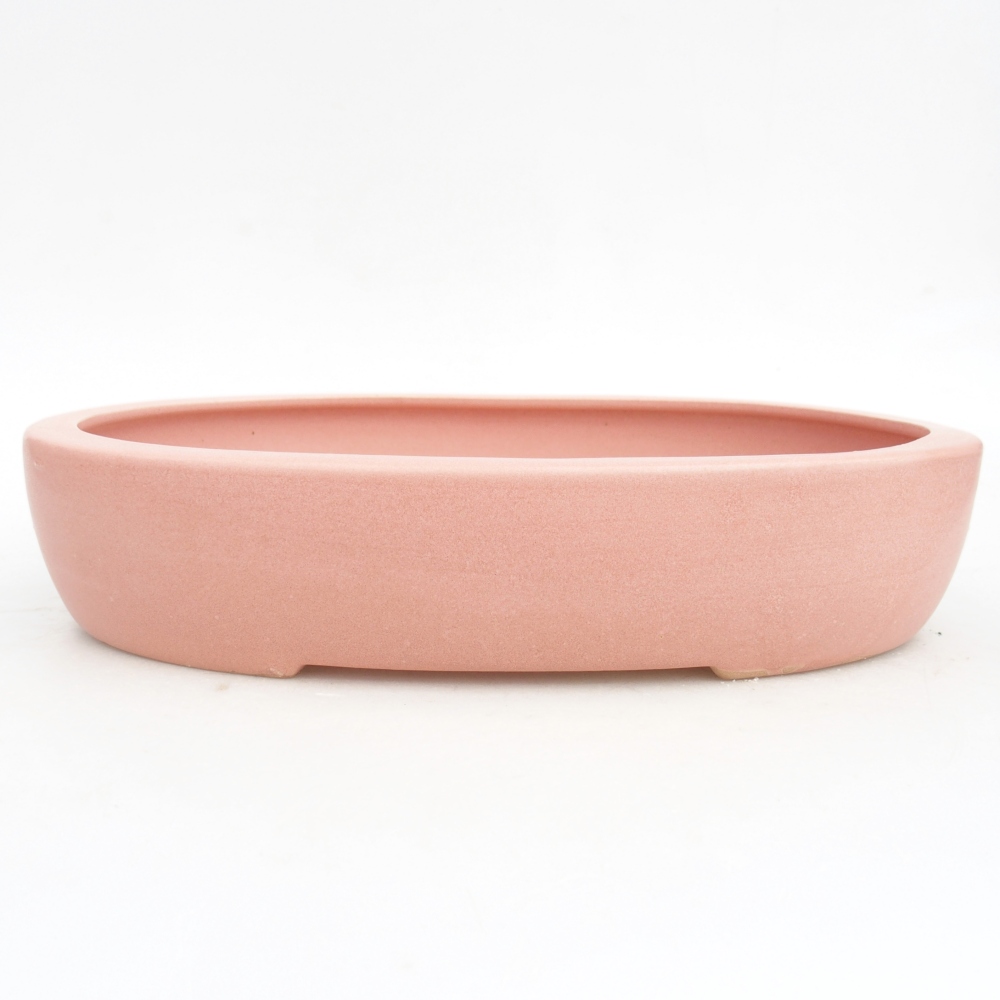 Ceramic bonsai bowl 27 x 21 x 5 cm, pink