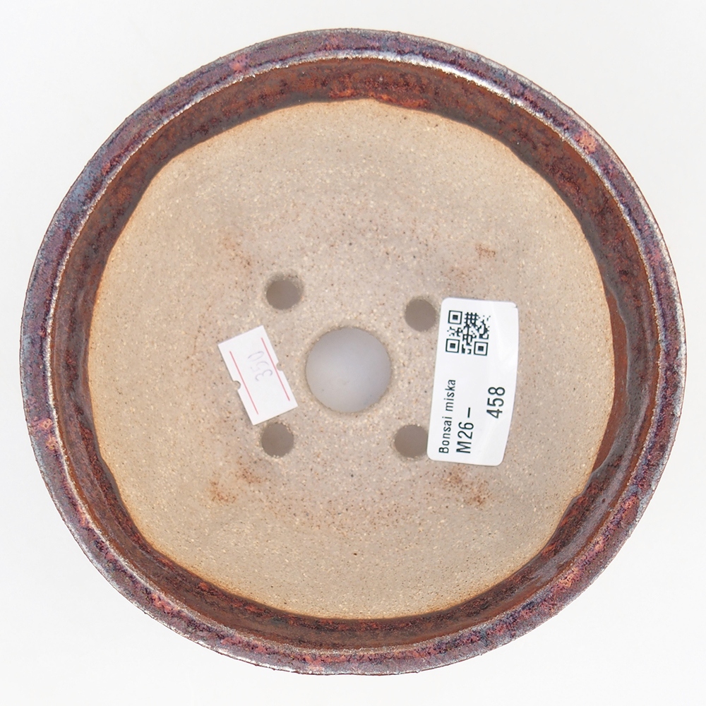 Ceramic bonsai bowl 13,5 x 13,5 x 6,5 cm, brown