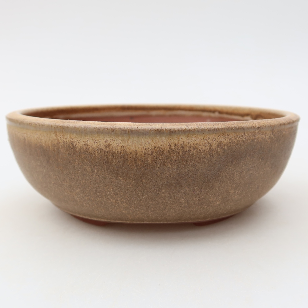Ceramic bonsai bowl 15 x 15 x 5 cm, brown