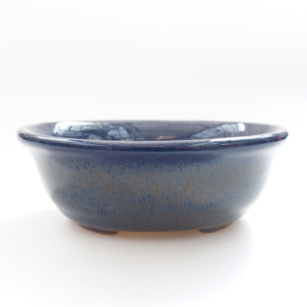 Ceramic bonsai bowl 11 x 9 x 4 cm, color blue