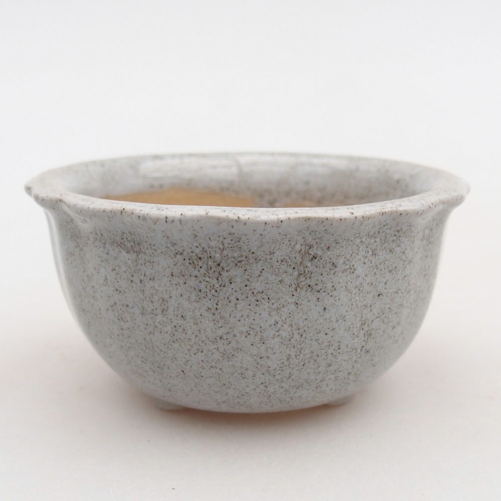 Ceramic bonsai bowl 7 x 8,5 x 3,5 cm, grey