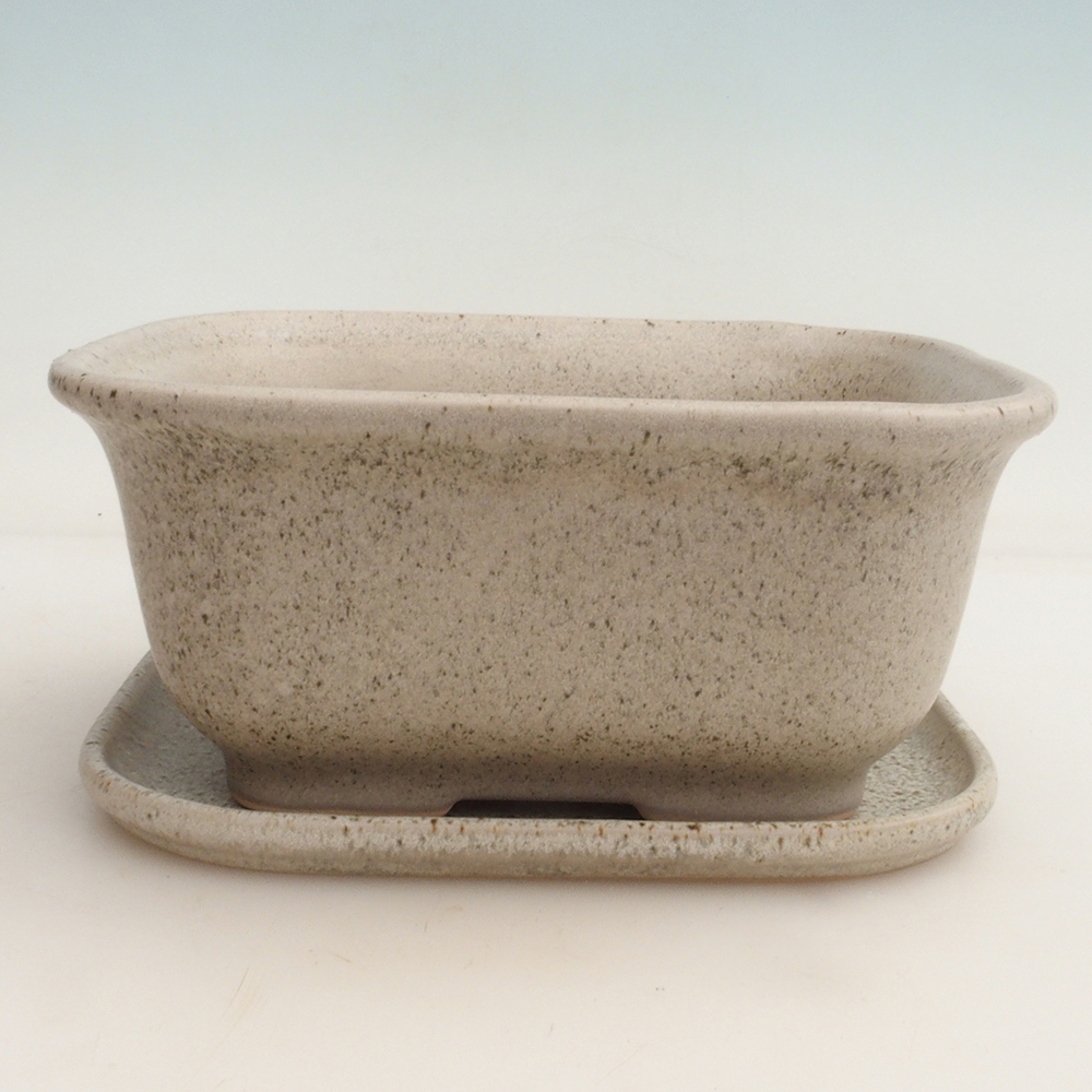 Bonsai bowl + saucer H36 - 17 x 15 x 7.5 cm.