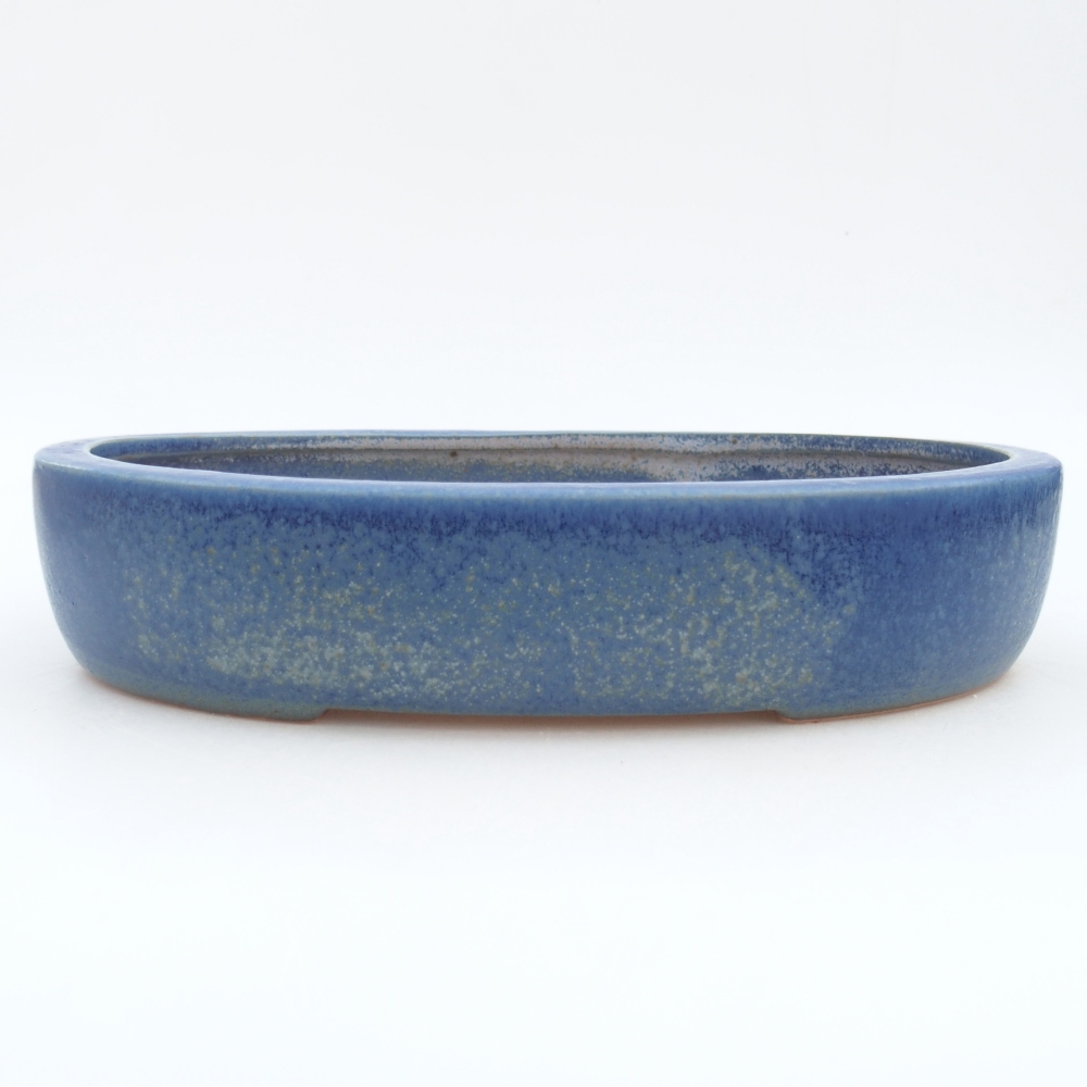 Ceramic bonsai bowl 26,5 x 21 x 5 cm, colour blue