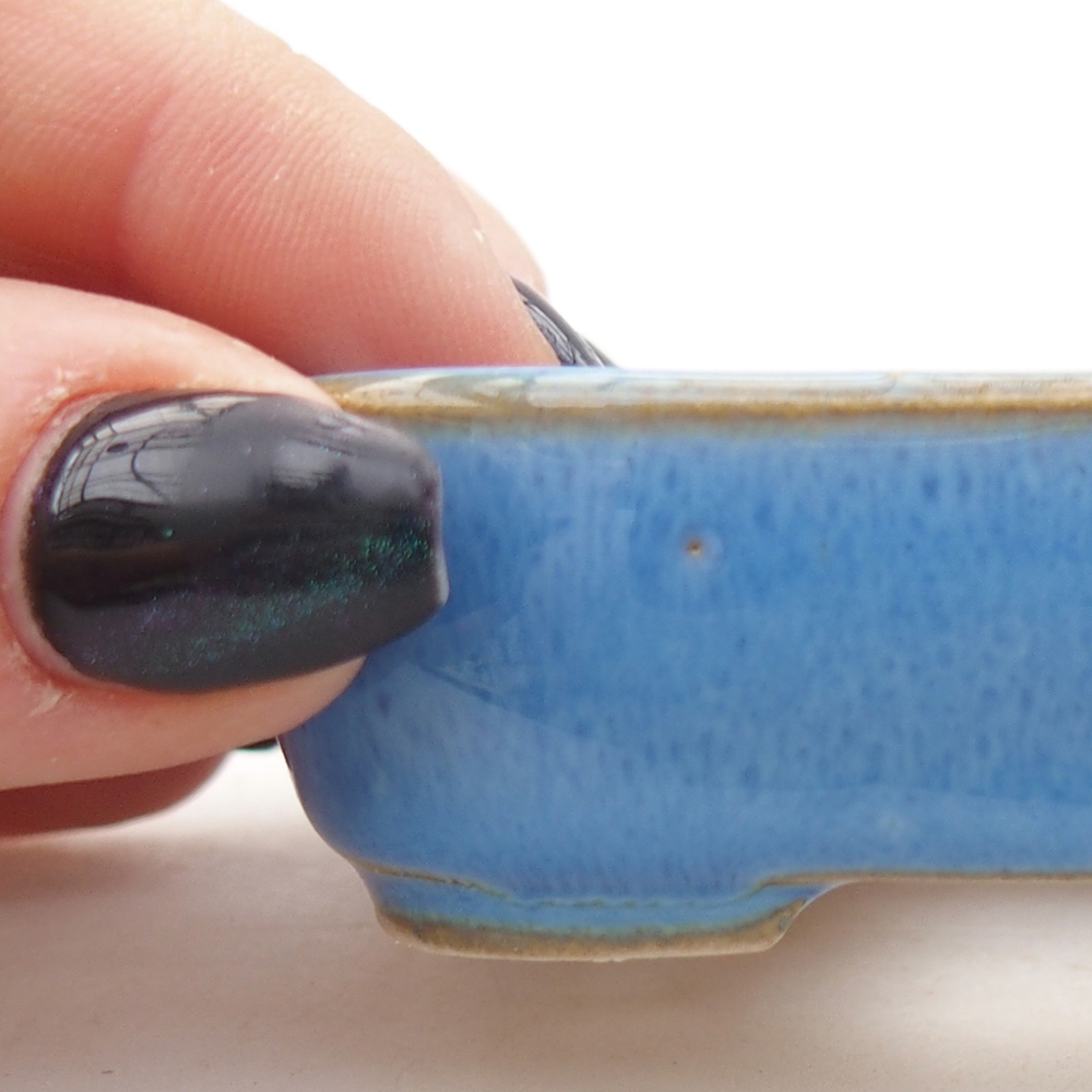 Mini bonsai bowl 7 x 6 x 2,5 cm, colour blue