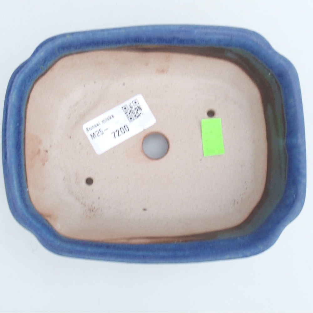 Ceramic bonsai bowl 16 x 12 x 5 cm, colour blue
