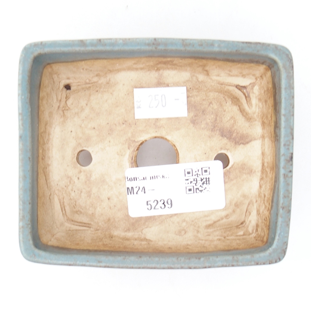 Ceramic bonsai bowl 10 x 8,5 x 4 cm, color blue