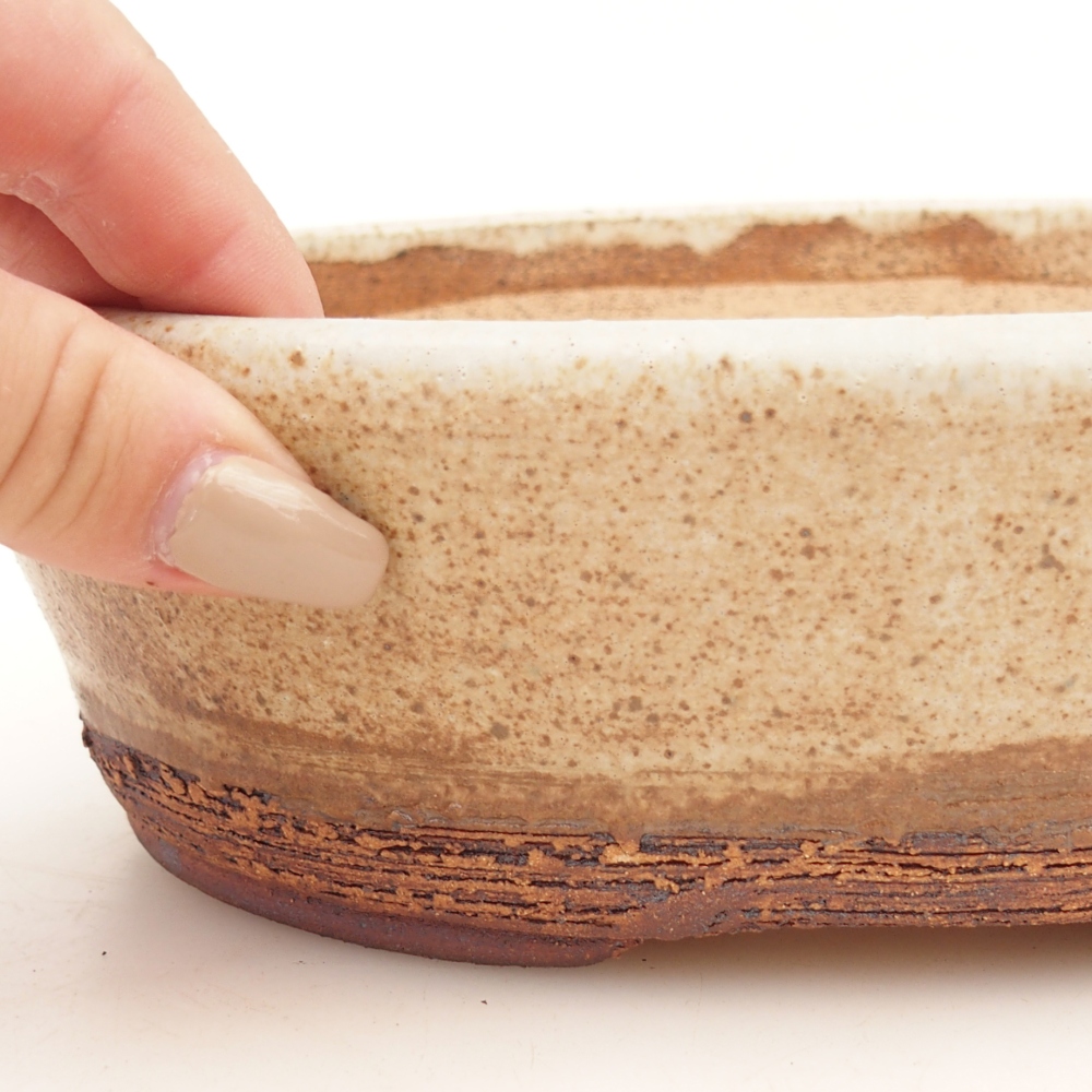 Bonsai bowl 20 x 16,5 x 6,5 cm , colour beige