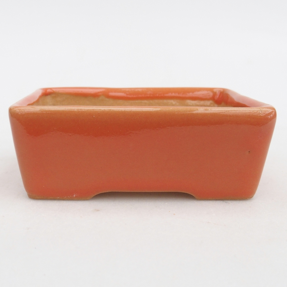 Ceramic bonsai bowl 9,5 x 7 x 3,5 cm, orange
