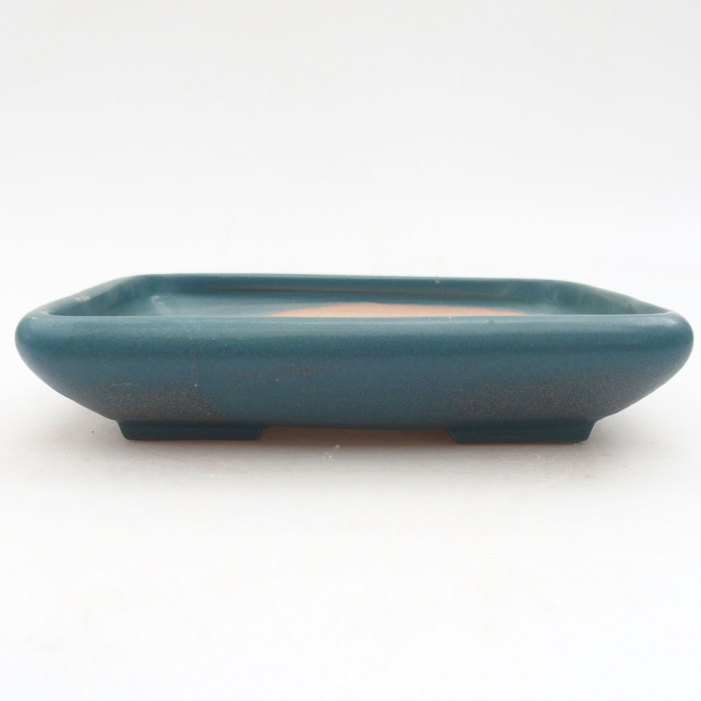 Ceramic bonsai bowl 17 x 14 x 3,5 cm, color blue