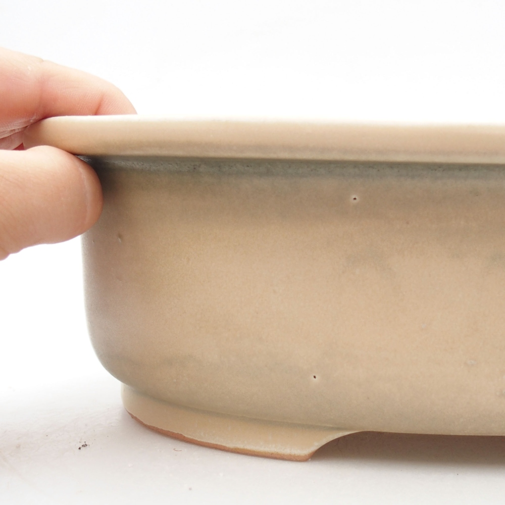 Ceramic bonsai bowl 26 x 22 x 8 cm, color beige