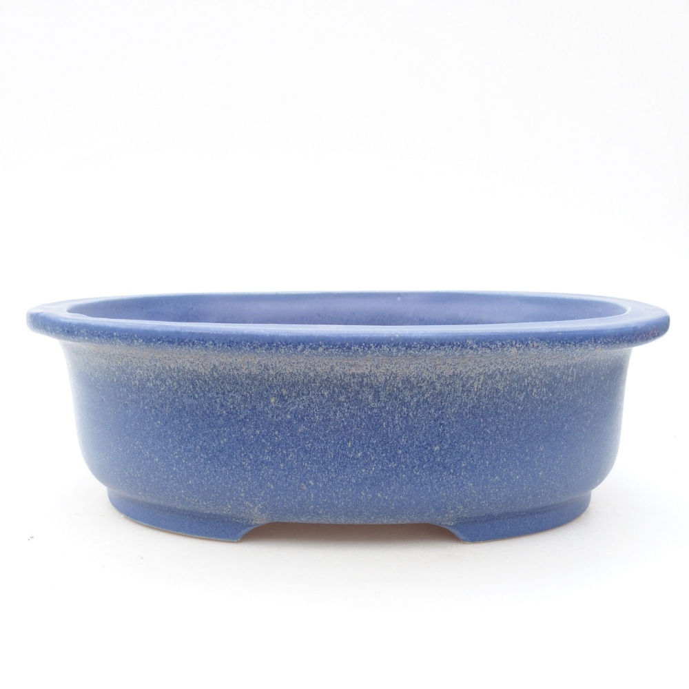 Ceramic bonsai bowl 26 x 22 x 8 cm, color blue