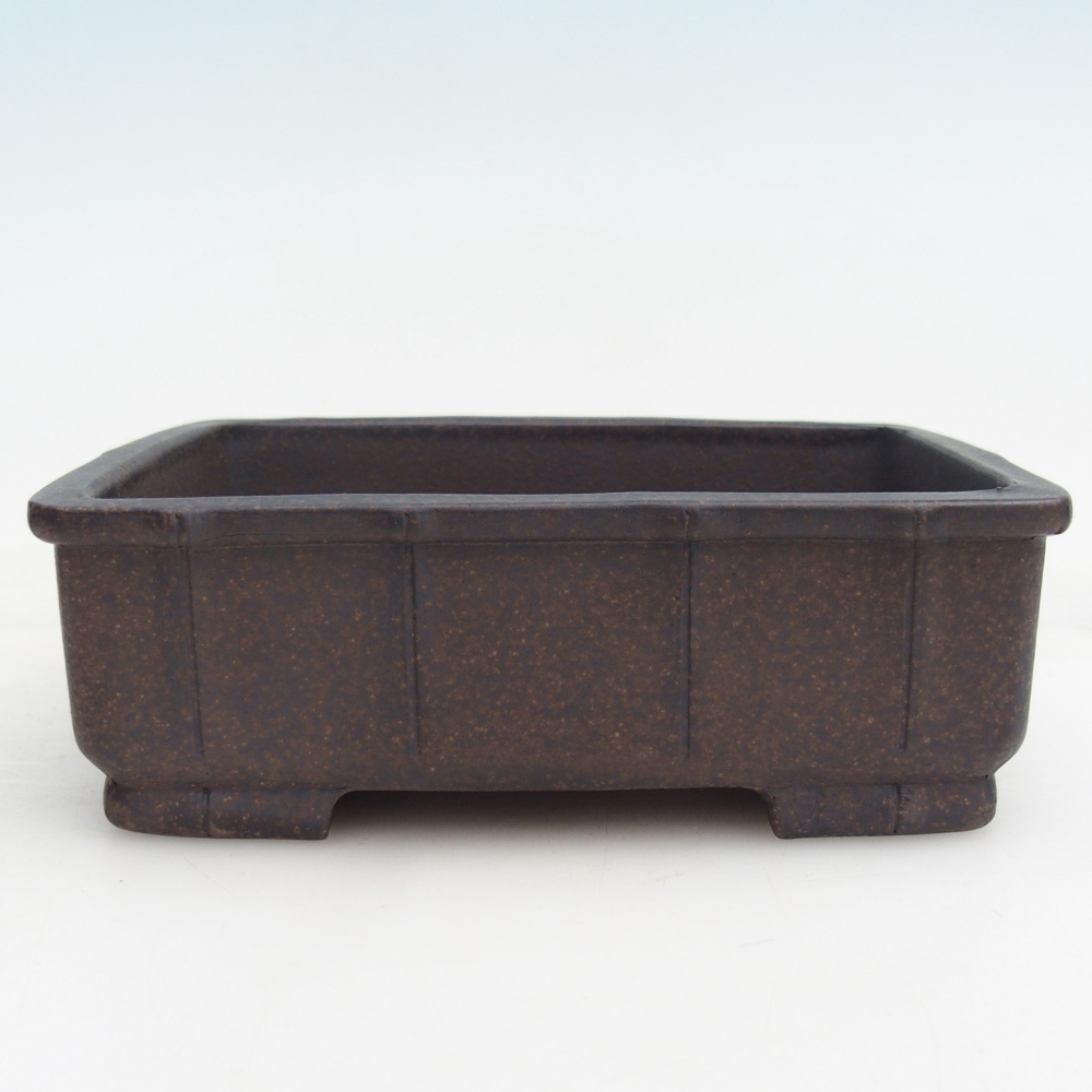 Ceramic bonsai bowl 15 x 10,5 x 5 cm, colour brownish ochre