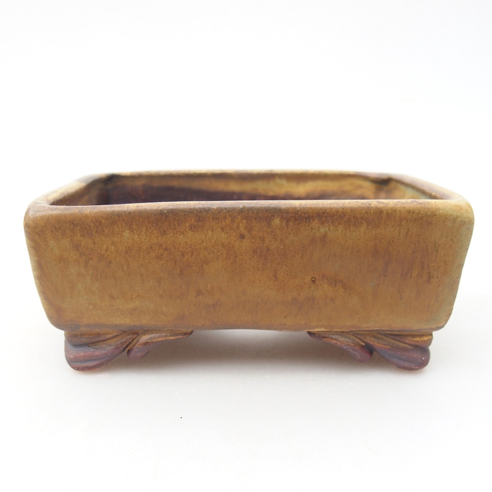 Ceramic bonsai bowl 10 x 8,5 x 4 cm, color green