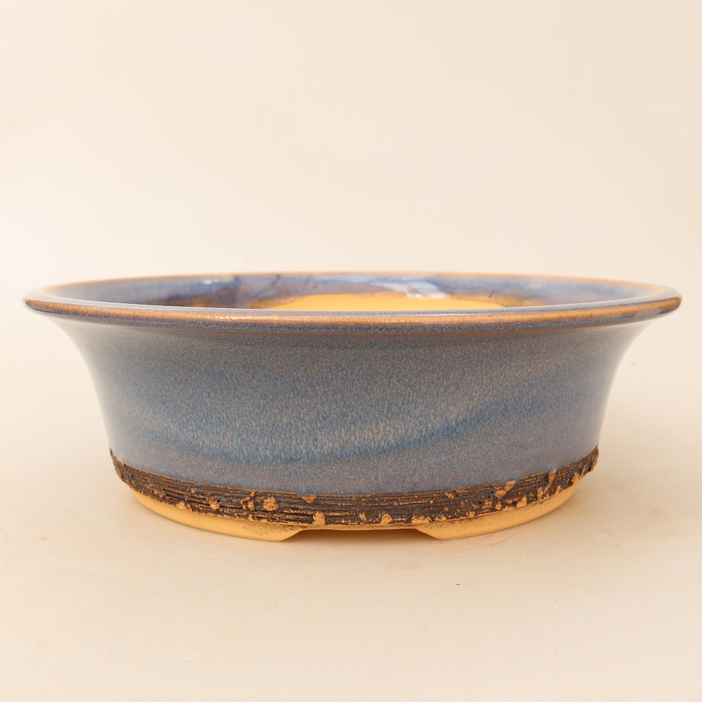 Ceramic bonsai bowl 26,5 x 26,5 x 8 cm, colour blue
