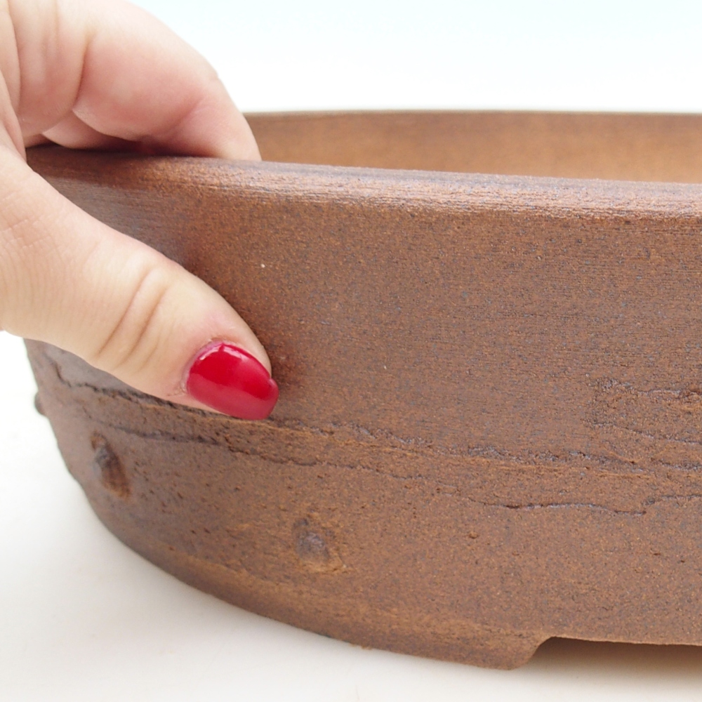 Bonsai bowl 37 x 37 x 8,5 cm , colour brown