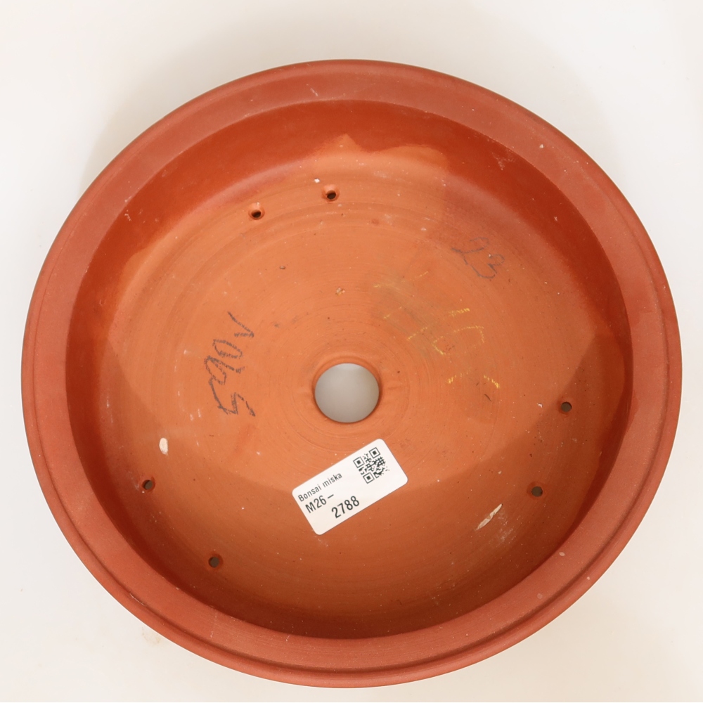 Ceramic Bowl  23 x 23 x 6.5 cm, brick red