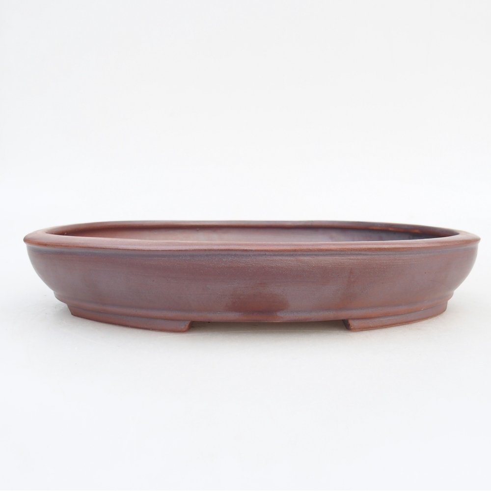 Ceramic bonsai bowl 24 x 20 x 4 cm, metal colour