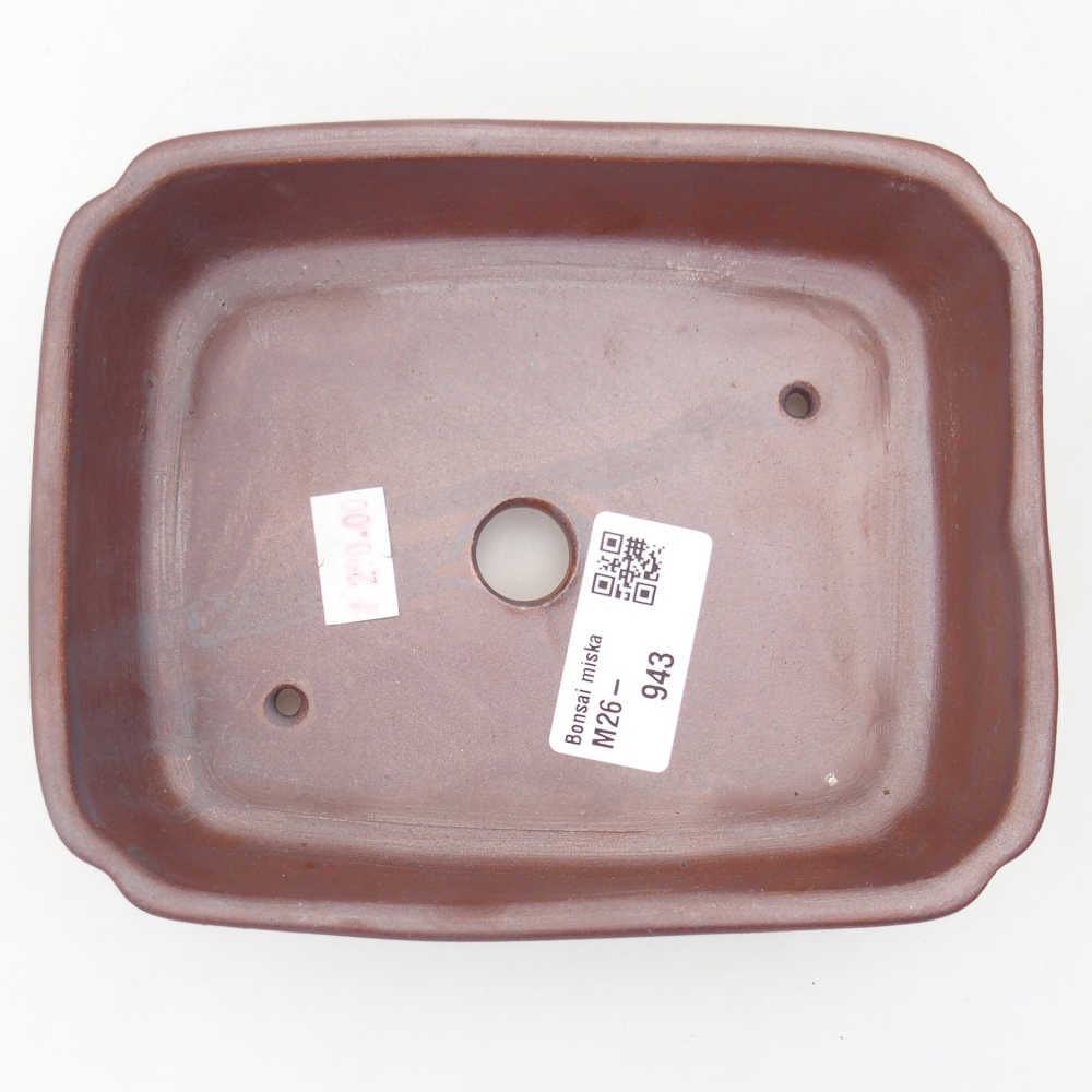 Ceramic bonsai bowl 15 x 12 x 4,5 cm, metal colour