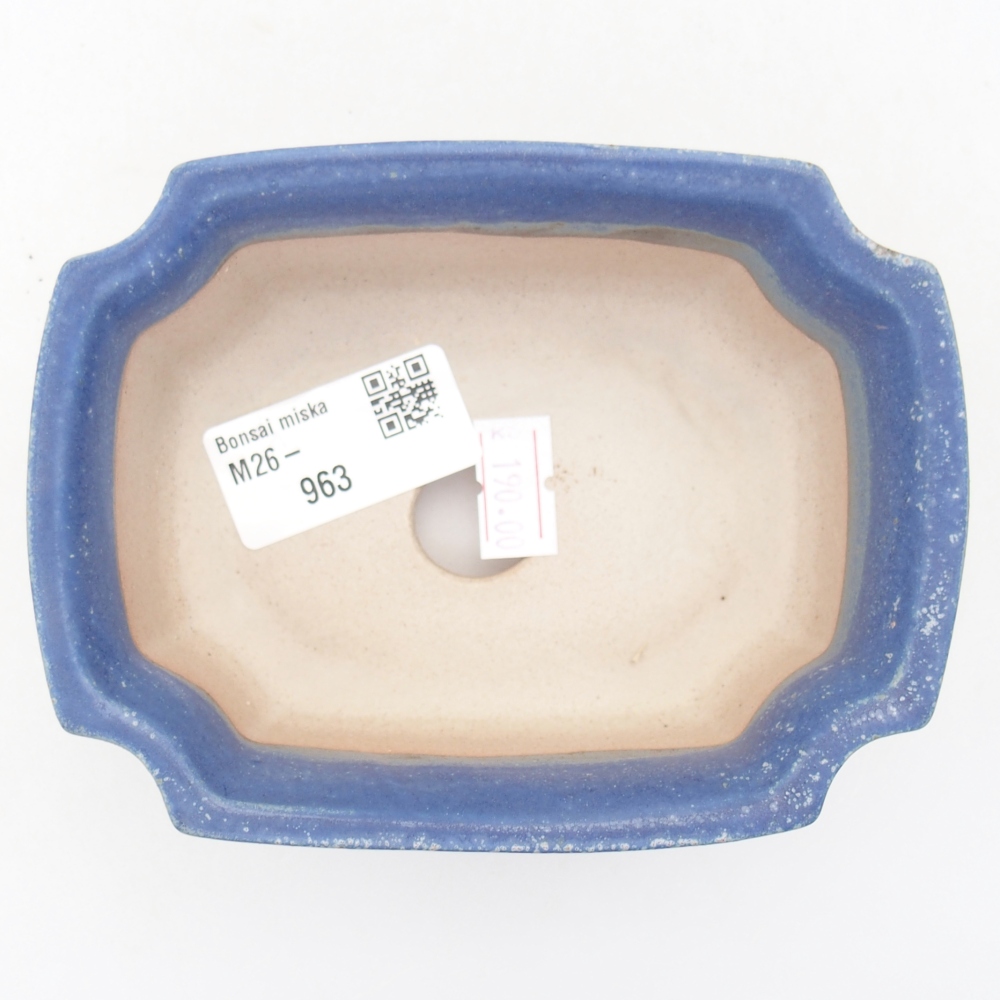 Ceramic bonsai bowl 12 x 9 x 5 cm, colour blue