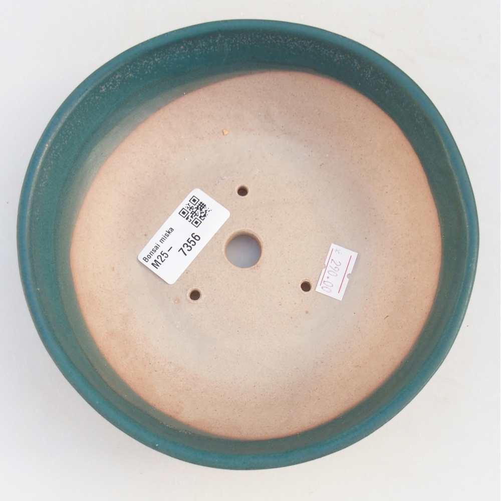 Ceramic bonsai bowl 17,5 x 17,5 x 5 cm, colour blue