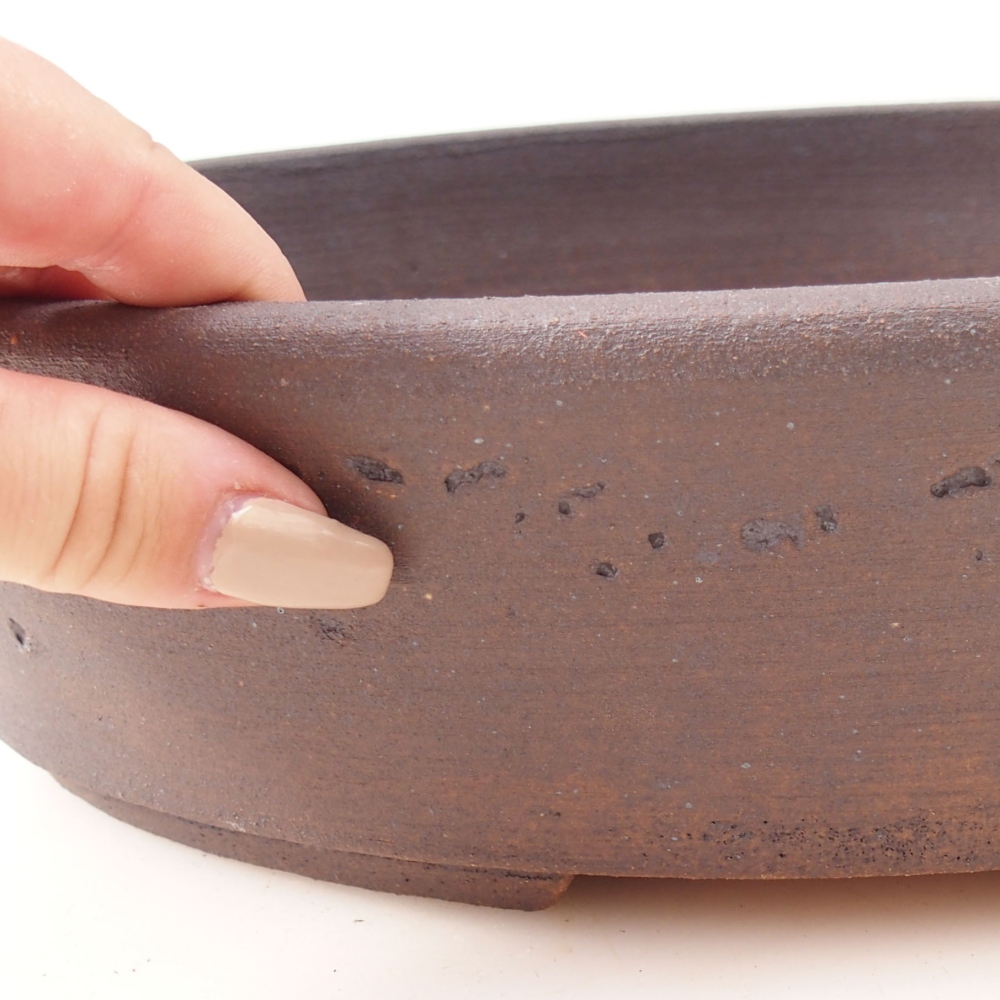 Bonsai bowl 31,5 x 25 x 8 cm , colour brown