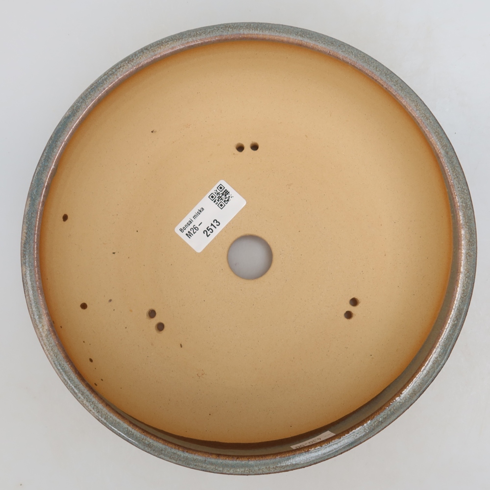 Ceramic bonsai pot, 22 x 22 x 6.5 cm, gray