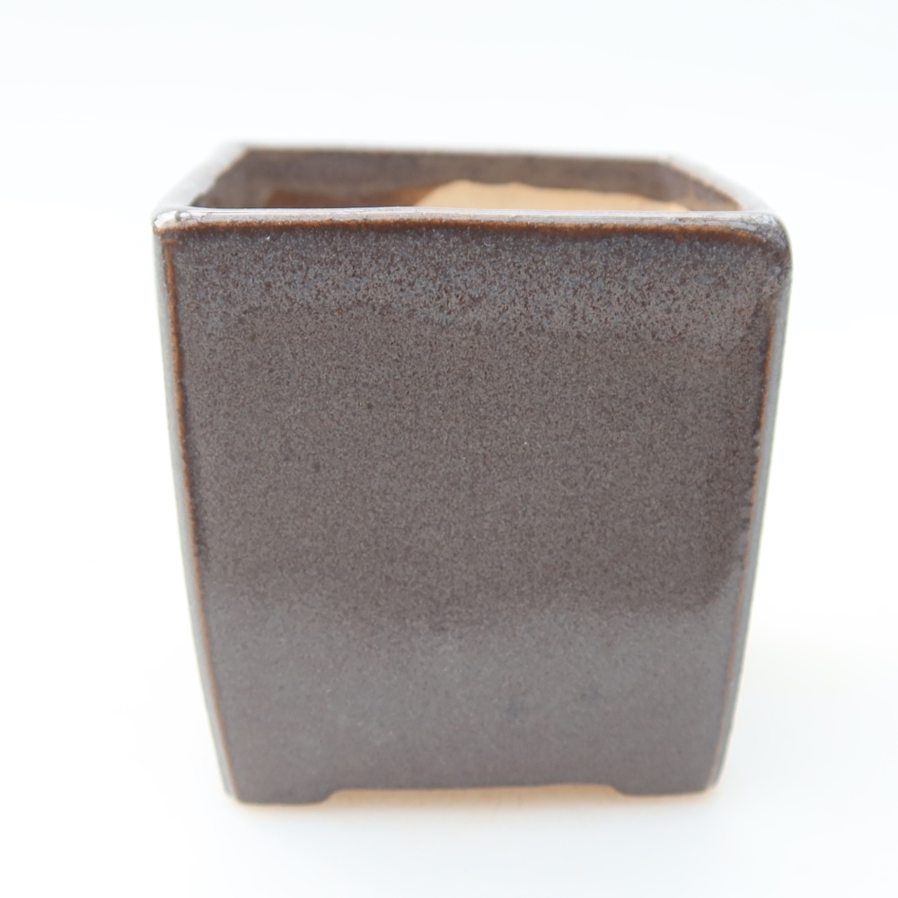 Ceramic bonsai pot, 5 x 5 x 5 cm, gray