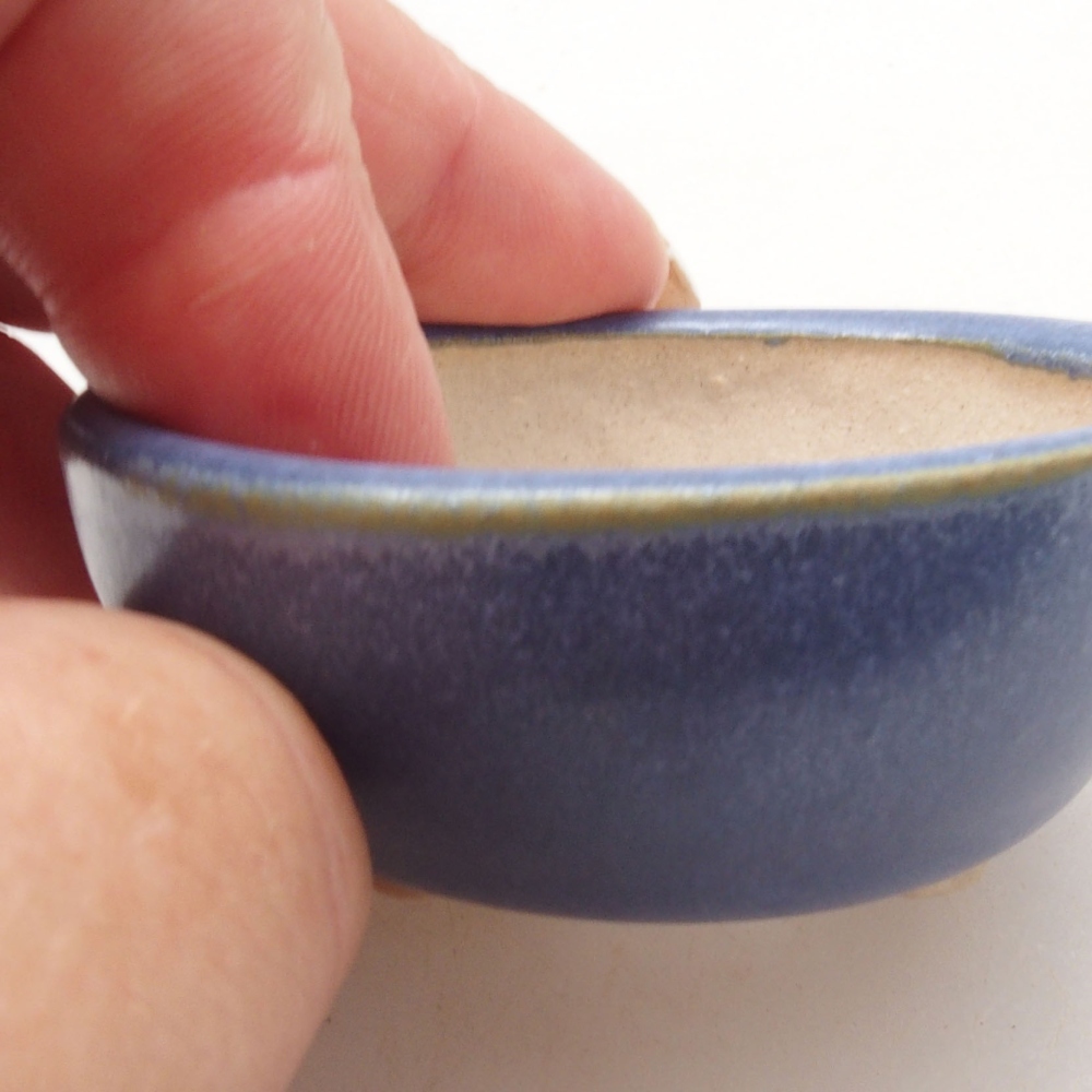 Mini bonsai bowl 6 x 6 x 2,5 cm, color blue