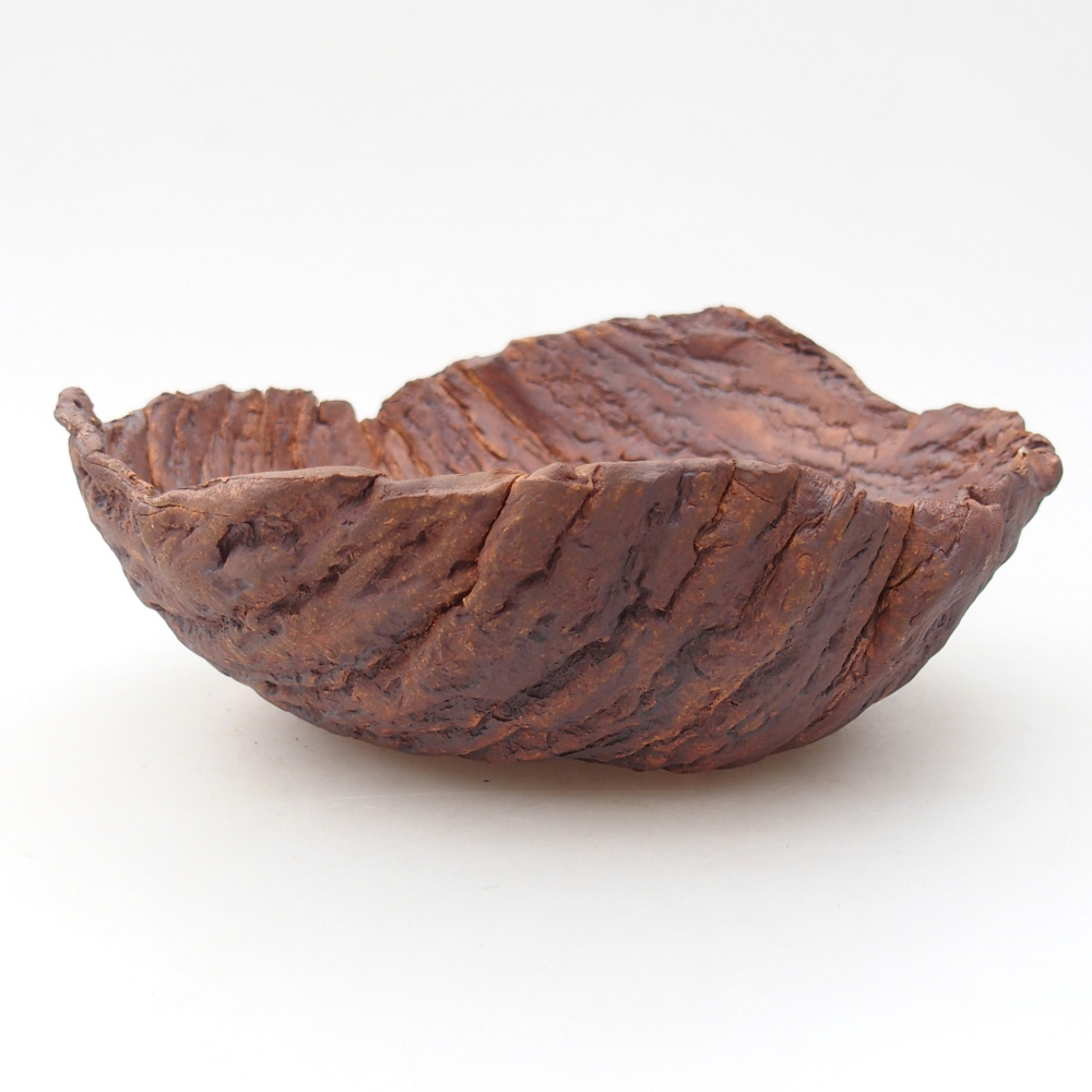 Ceramic Shell 18,5 x 18,5 x 8 cm , colour brown