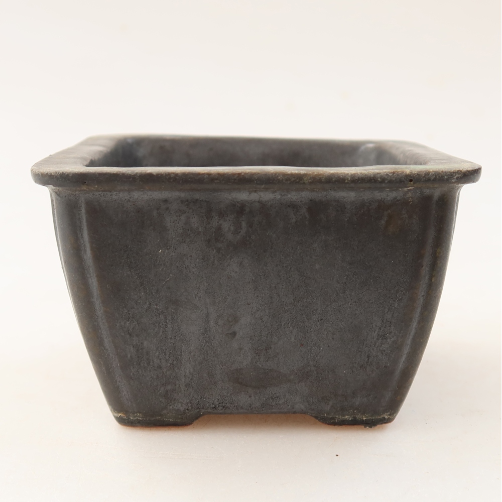 Ceramic bonsai bowl 8,5 x 8,5 x 5,5 cm, brown