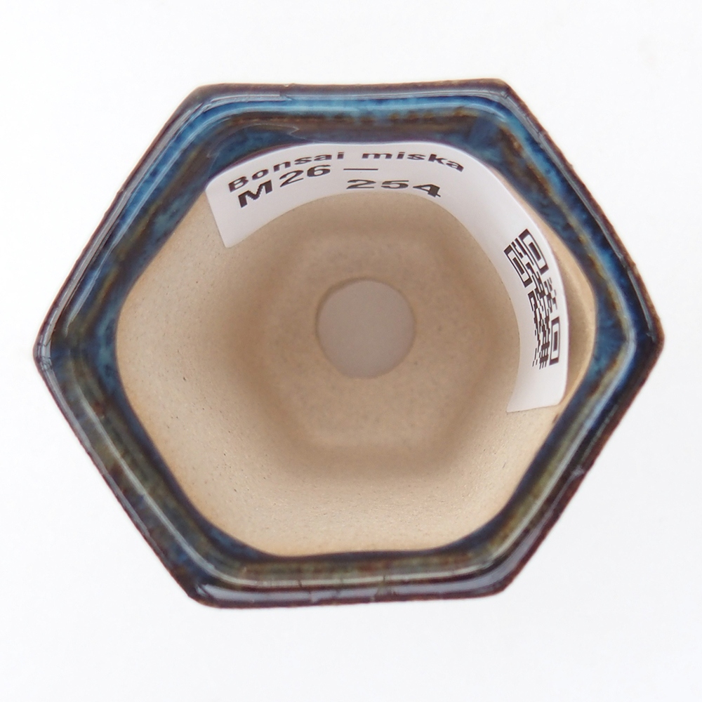 Mini bonsai bowl 4 x 3,5 x 5,5 cm, colour blue