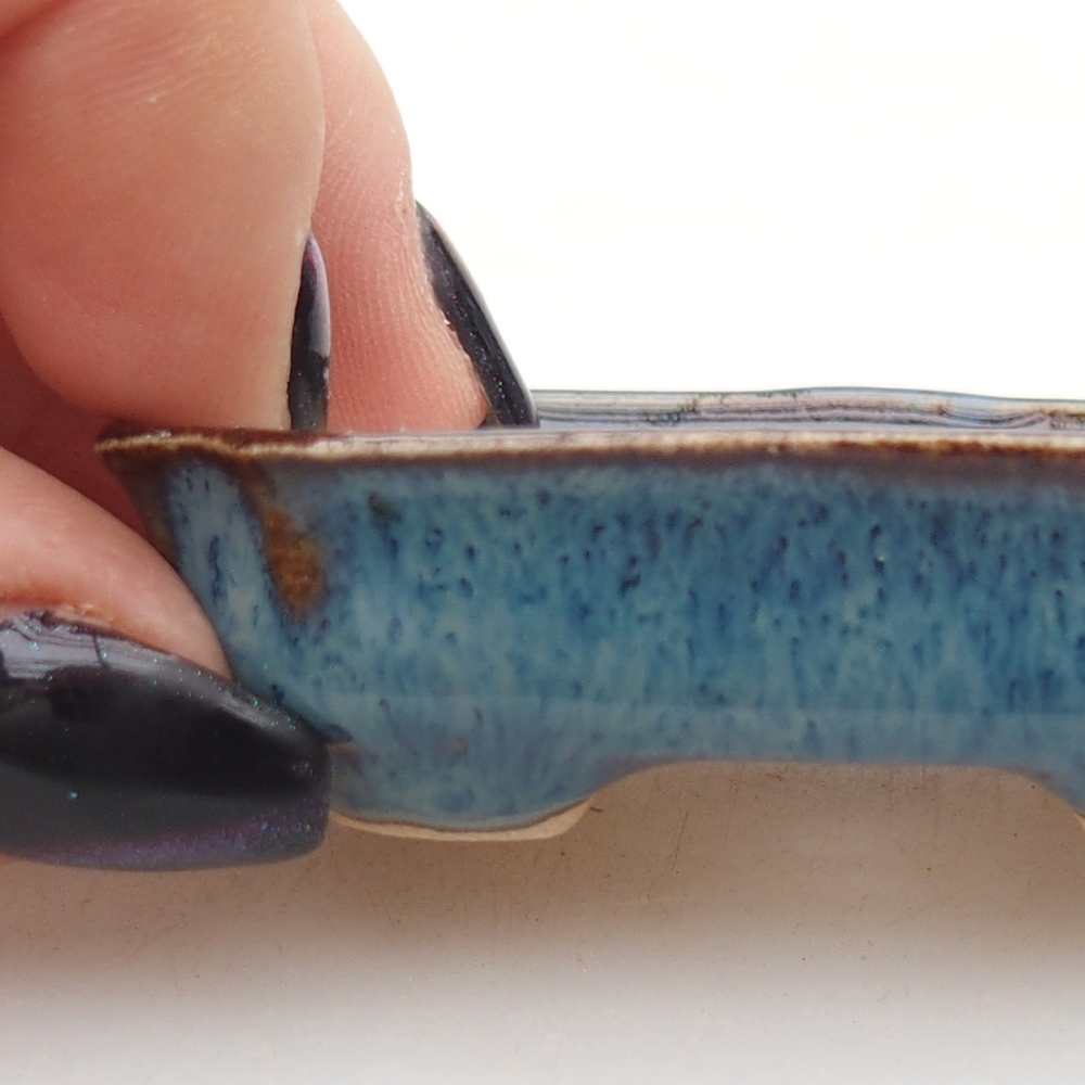 Mini bonsai bowl 6 x 4 x 1,5 cm, colour blue