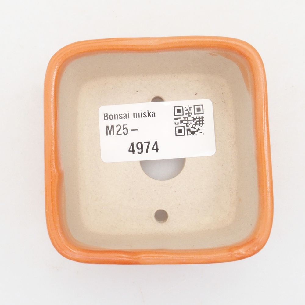 Mini bonsai bowl 6,5 x 6,5 x 3,5 cm, color orange