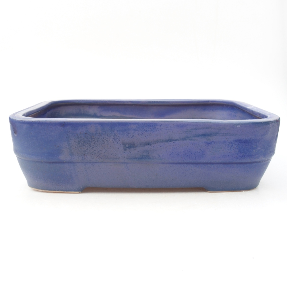 Ceramic bonsai bowl 27,5 x 20,5 x 7,5 cm, colour blue