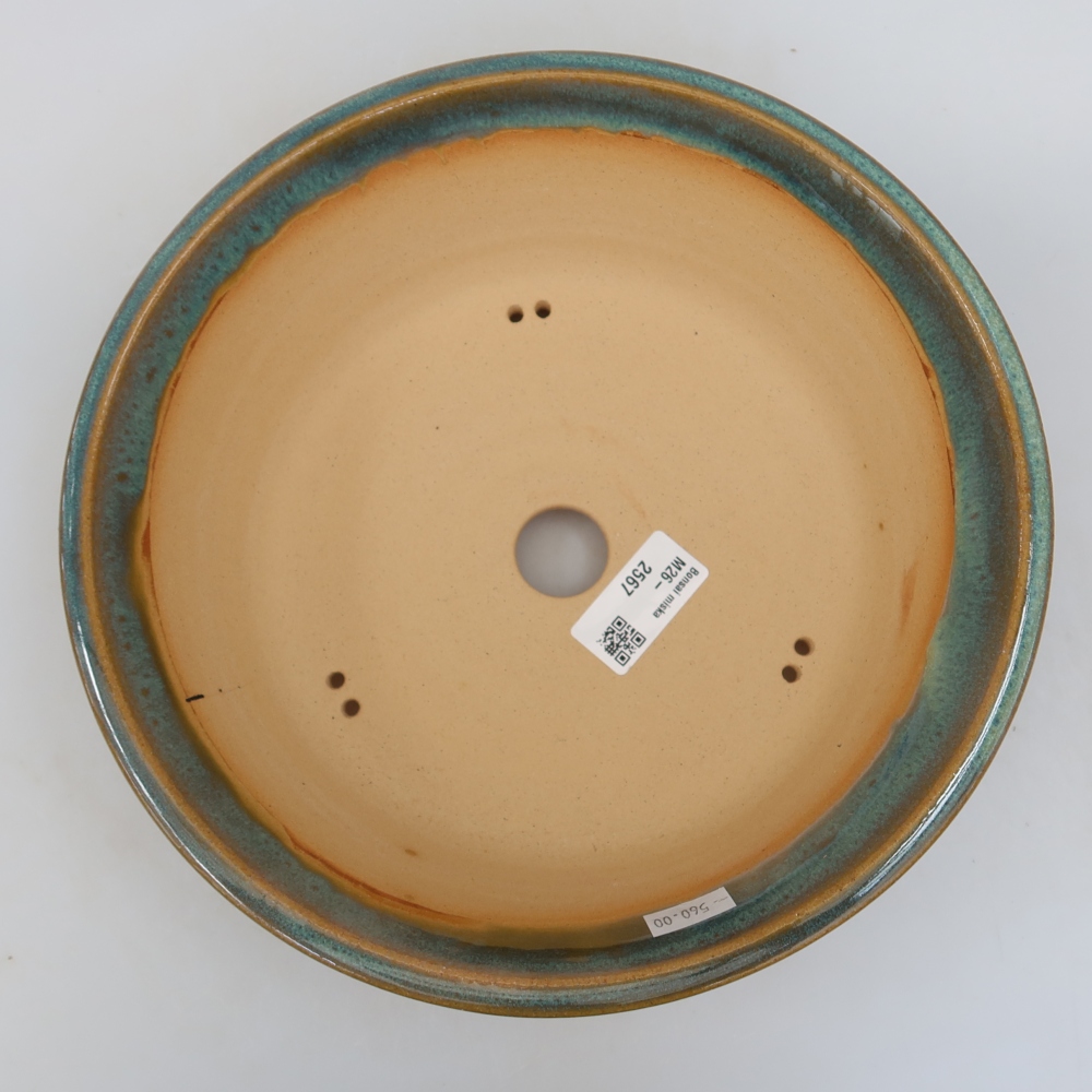 Ceramic bonsai bowl 25 x 25 x 7,5 cm, colour blue