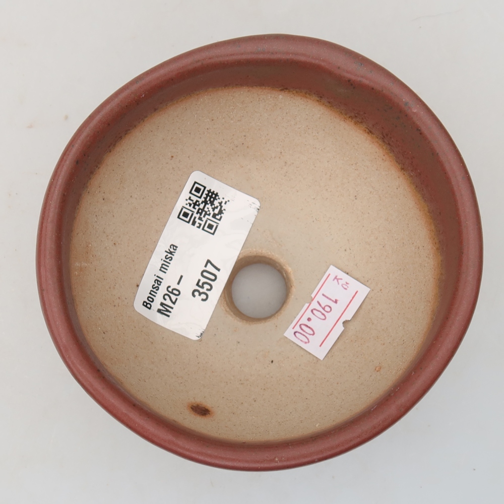 Ceramic bonsai pot, 10 x 10 x 5 cm, pink