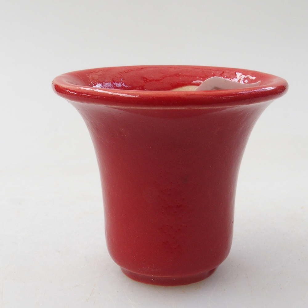 Mini bonsai bowl 4 x 4 x 4 cm, color red
