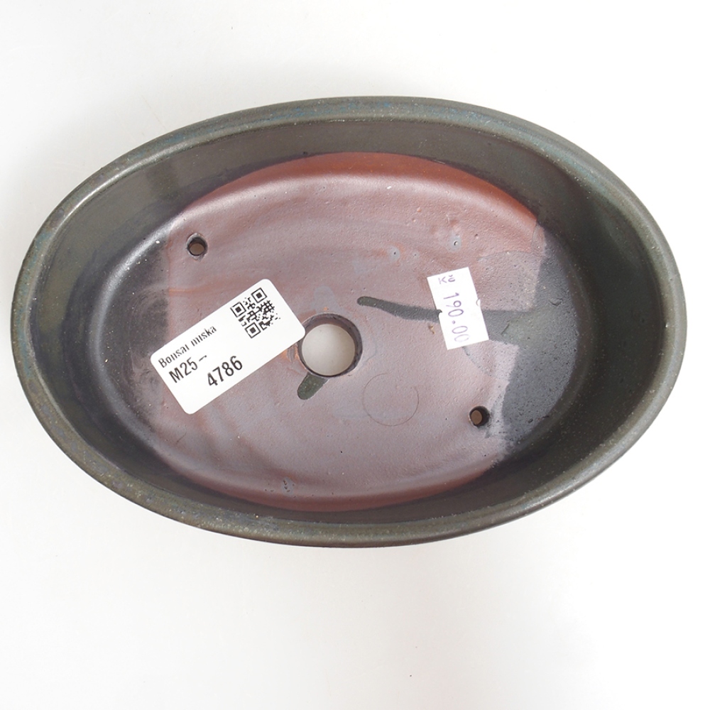 Ceramic bonsai bowl 16,5 x 11 x 4 cm, color gray
