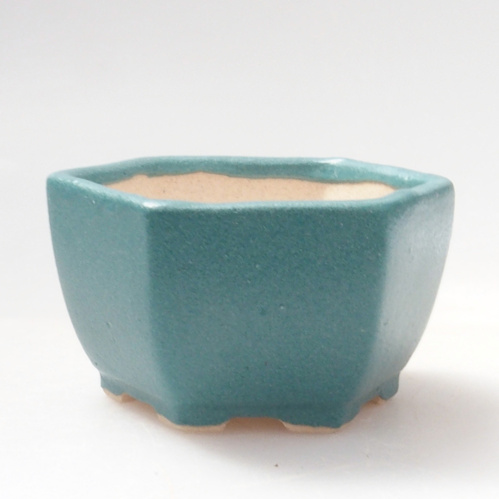 Ceramic bonsai bowl 3,5 x 3,5 x 2 cm, color blue