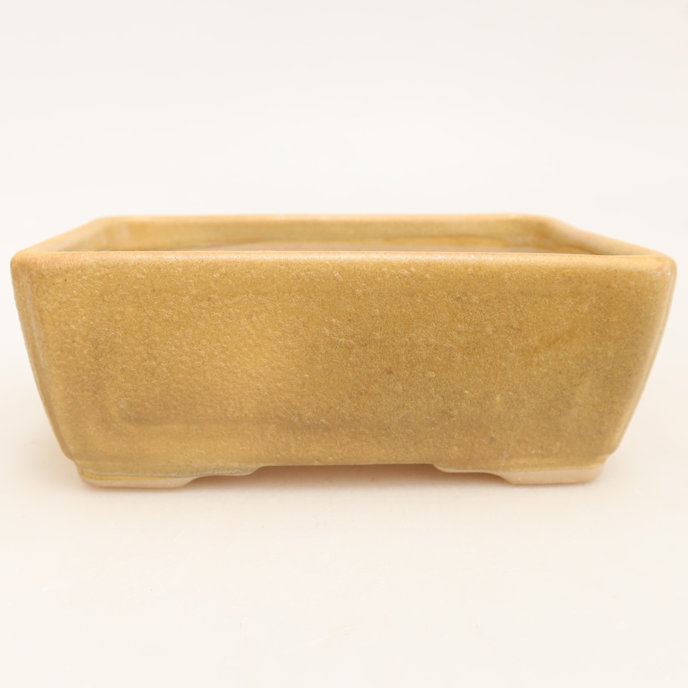 Ceramic bonsai pot, 13 x 9 x 5 cm, beige